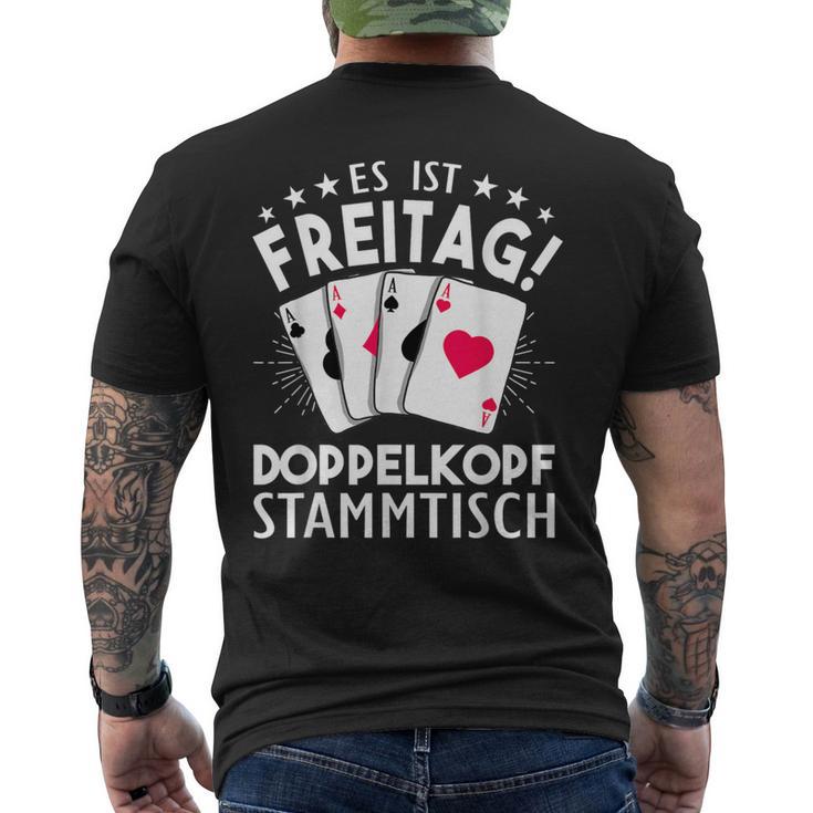 Doppelkopf Stammtisch Doppelkopf T-Shirt mit Rückendruck