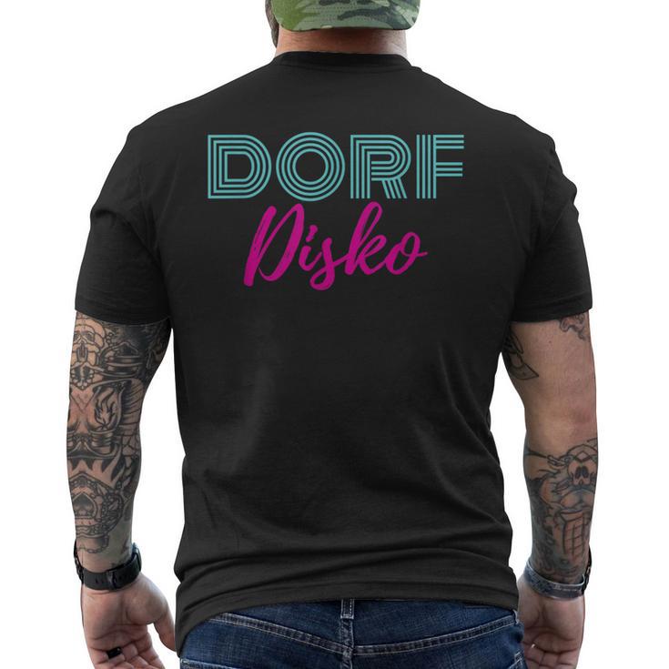 Dorfdiskoillage 80S Fans Ossi Rave Techno Rave T-Shirt mit Rückendruck