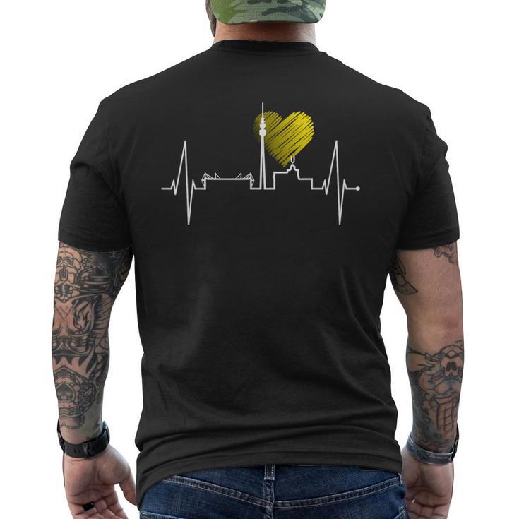 Dortmund Heartbeat Skyline Puls Ruhrpott Stadion Dortmunder T-Shirt mit Rückendruck