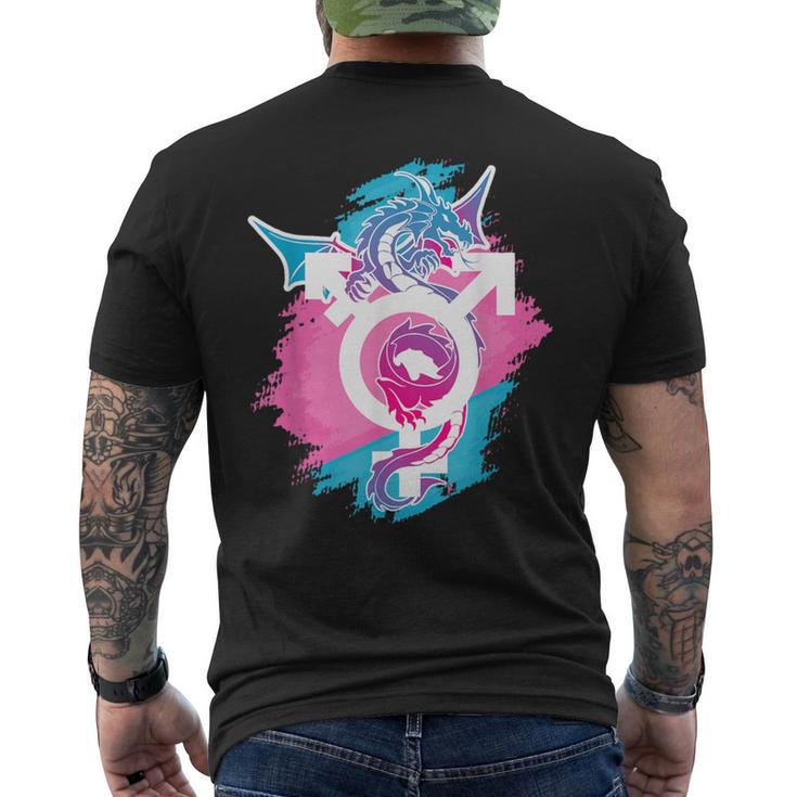 Dragon Proud Genderfluid Lgbt And Transpride T-Shirt mit Rückendruck