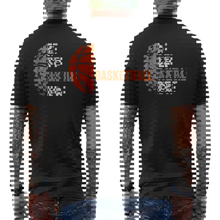 Eat Sleep Basketball Repeat Basketball Coach Sport Men's T-shirt Back Print