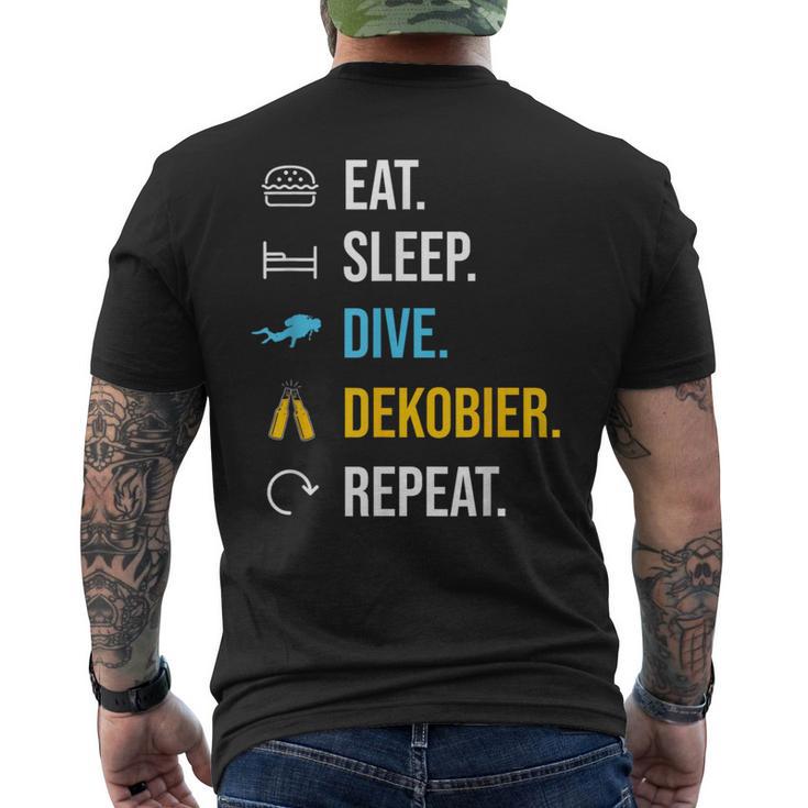 Eat Sleep Dive Dekobier Repeat Diving T-Shirt mit Rückendruck