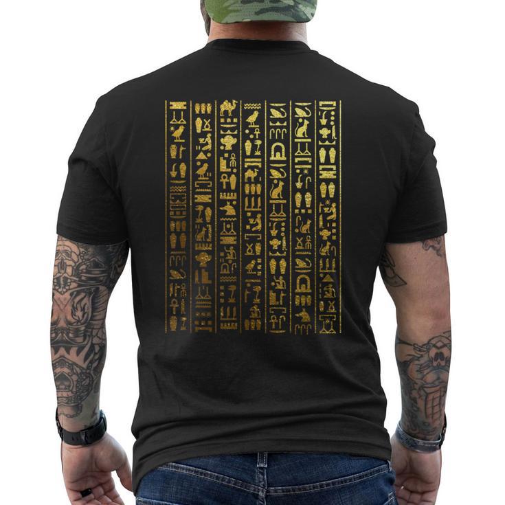 Egyptian Hieroglyphic Ancient Egypt T-Shirt mit Rückendruck