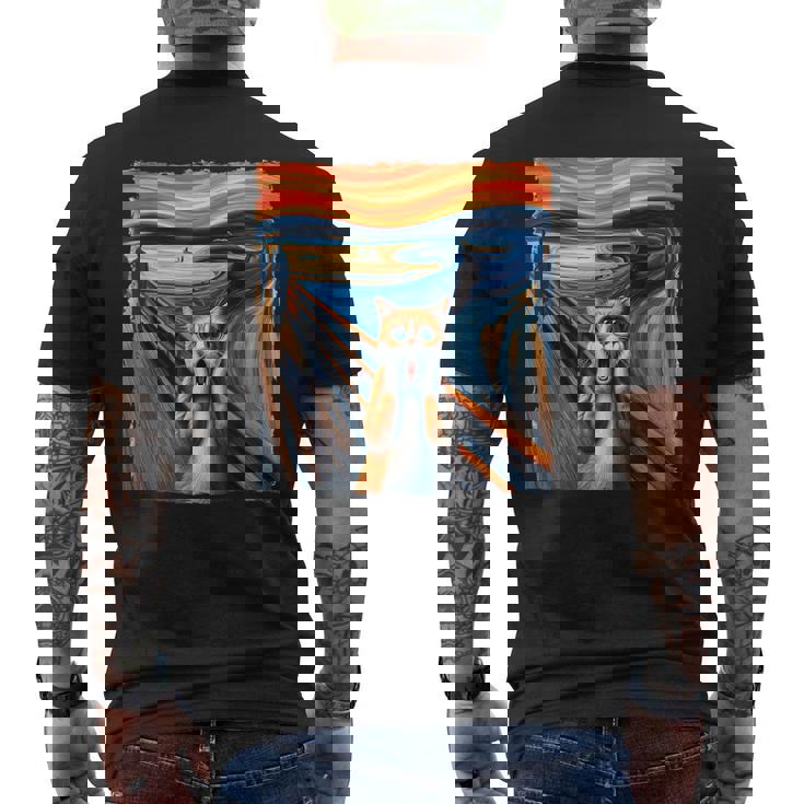 El Gato Grito Parodia Divertido Gatito Arte Pintura Gato Camiseta Hombre Estampado Espalda
