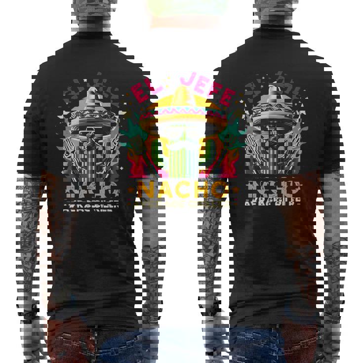 El Jefe Nacho Average Griller Divertente Cappello Messicano Catus Bbq Food T-shirt da uomo con stampa posteriore