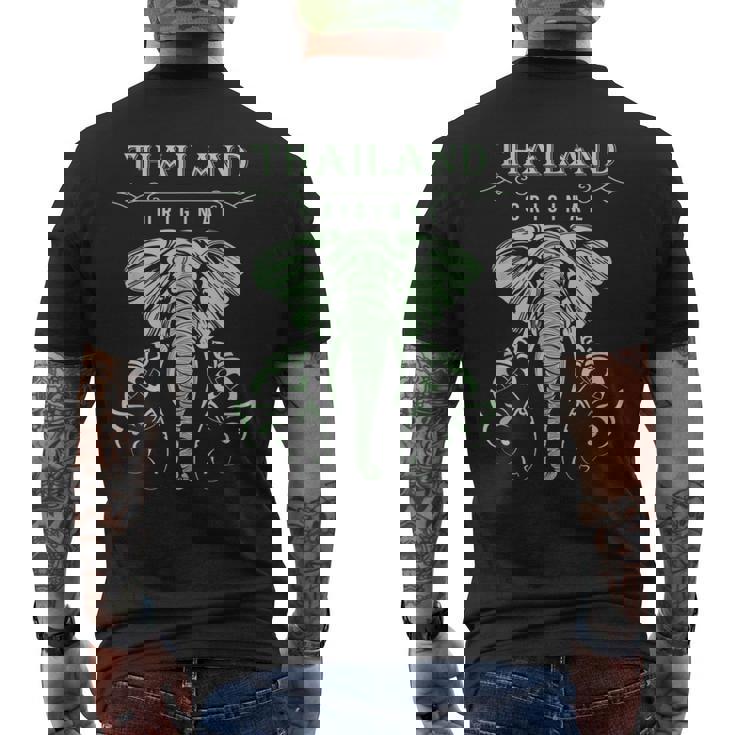 Elephant Thai Bangkok Thailand Men's Back Print T-Shirt
