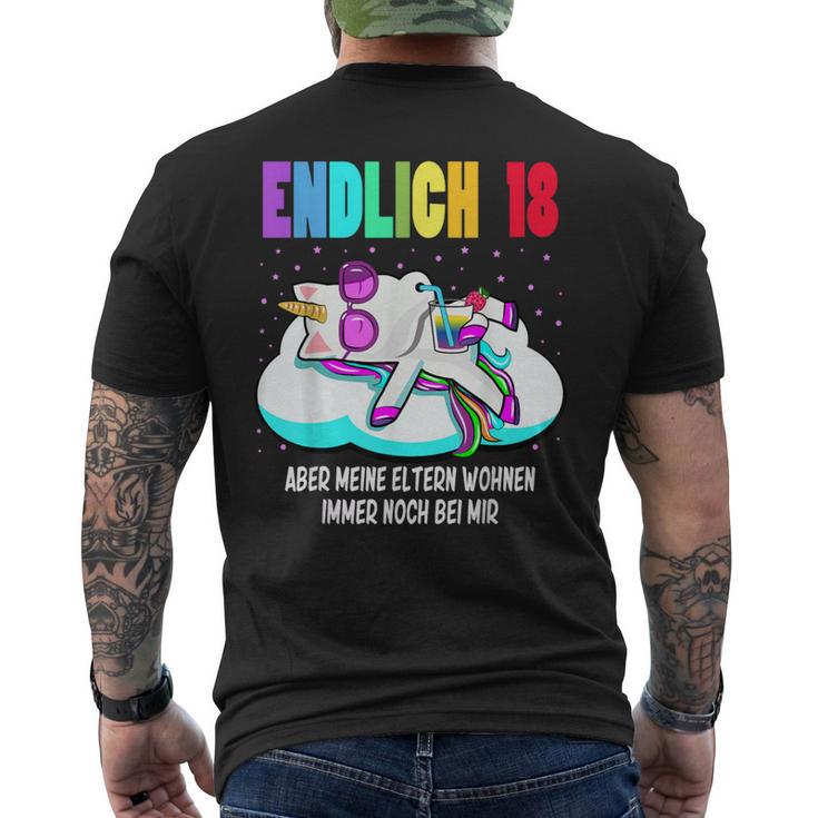 Endlich 18 Aber Meine Eltern Wohnen Noch Bei Mir S T-Shirt mit Rückendruck