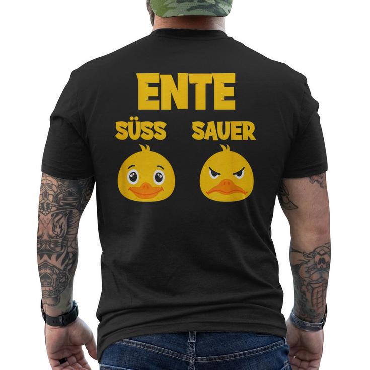 Ente Süß Sauer Lustig Witzig Koch Landwirt T-Shirt mit Rückendruck