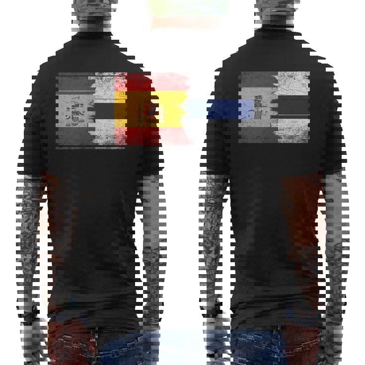 España Finlandia Banderas Finlandés Español Finlandés Camiseta Hombre Estampado Espalda