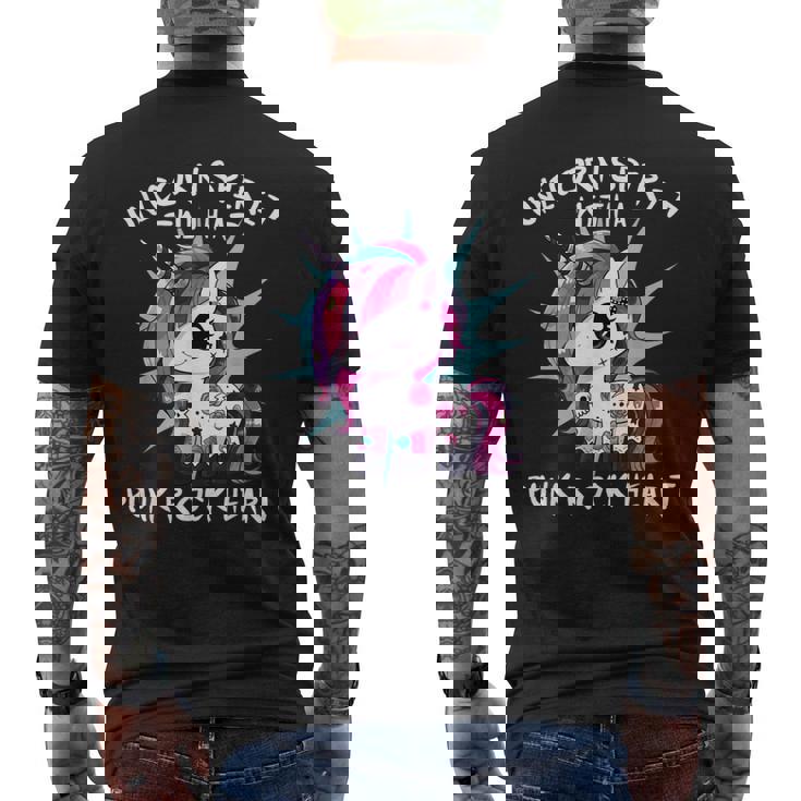 Espíritu De Unicornio Con Un Corazón Punk Rock Unicornio Punk Mágico Camiseta Hombre Estampado Espalda