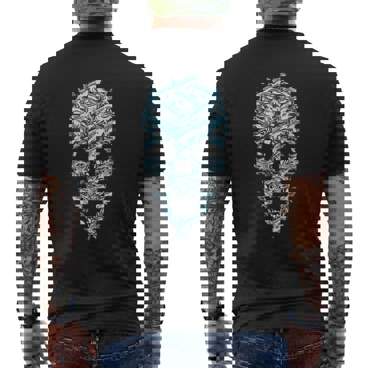 Esqueleto Con Tiburón Esqueleto Con Tiburón Camiseta Hombre Estampado Espalda