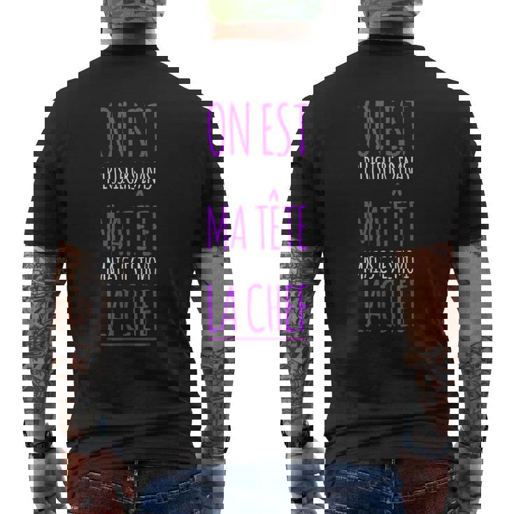 On Est Plusieurs Dans Ma Tête Drôle Humoristique Citation T-shirt imprimé au dos