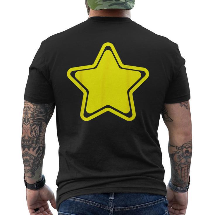Estrella Amarilla Grande Con Borde Estrella Amarilla Camiseta Hombre Estampado Espalda