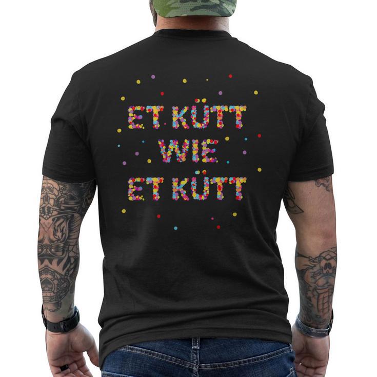 Et Kütt Wie Et Kütt Carnival Confetti Costume Outfit T-Shirt mit Rückendruck