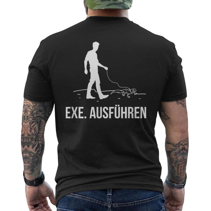 Exe Run Programmer Programming Computer Nerd T-Shirt mit Rückendruck