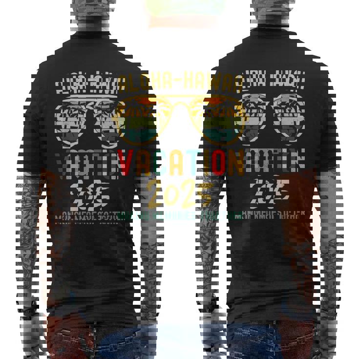 Family Vacation 2025 Aloha Hawaii Hawaiian Summer Matching Men's T-shirt Back Print