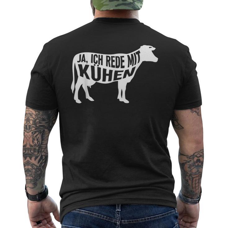 With Farmers Cow & Landwirt Yes Ich Rede Mit Kühen T-Shirt mit Rückendruck