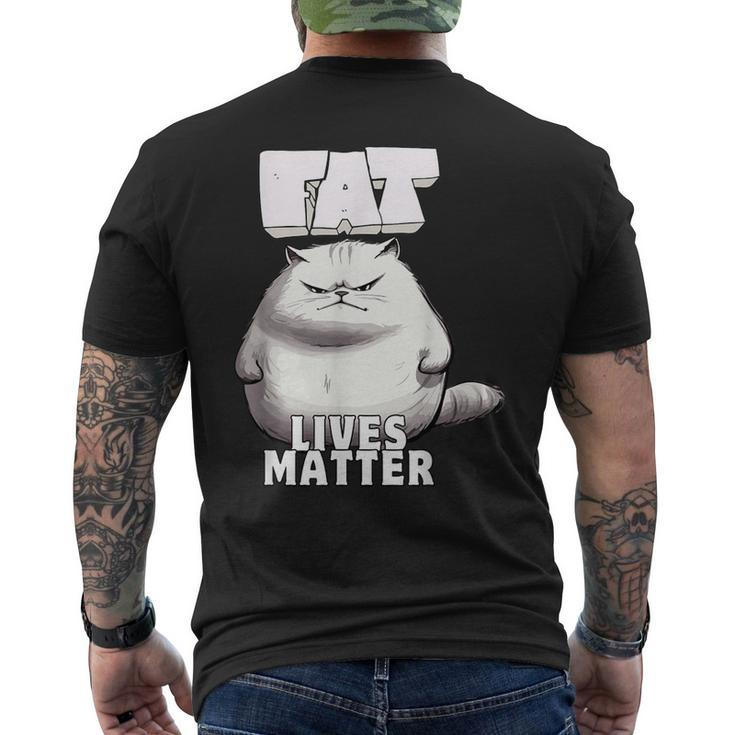 Fat Lives Matter Lustig Mollig T-Shirt mit Rückendruck