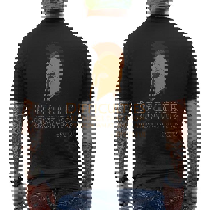 Filosofía Griega Antigua Cotización De Estoicismo Epictetus Stoic Camiseta Hombre Estampado Espalda