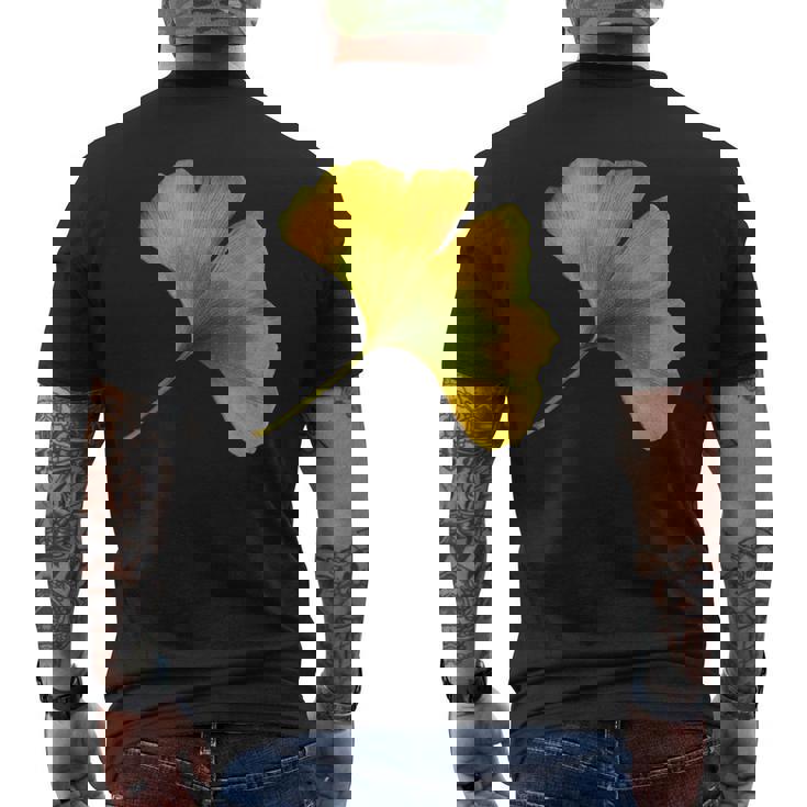 Foglie Autunnali Ginkgo Foglia Di Ginkgo Autunnale T-shirt da uomo con stampa posteriore