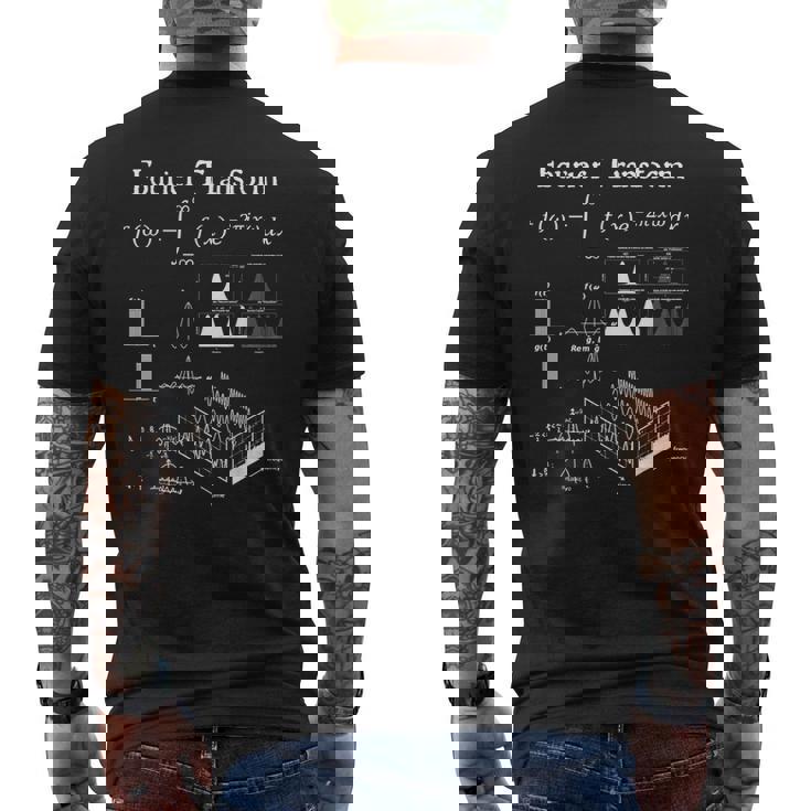 Fourier Transform Signal Science Matematica Insegnante Nerdy Regalo T-shirt da uomo con stampa posteriore