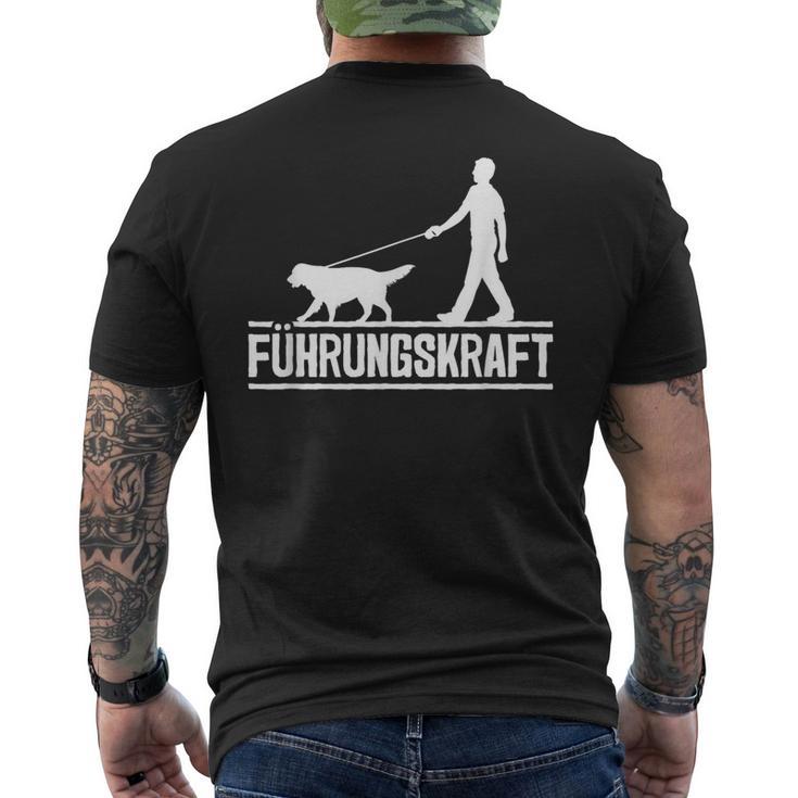 Führungskraft Dog Leading Dog Owner Dog Lover T-Shirt mit Rückendruck