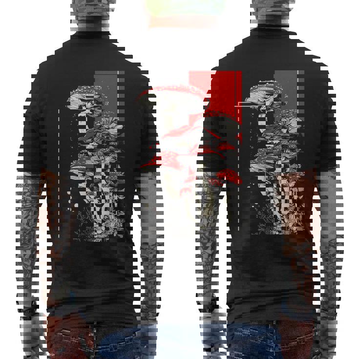 Fungo Illustrazione Grafica Arte Fungo T-shirt da uomo con stampa posteriore