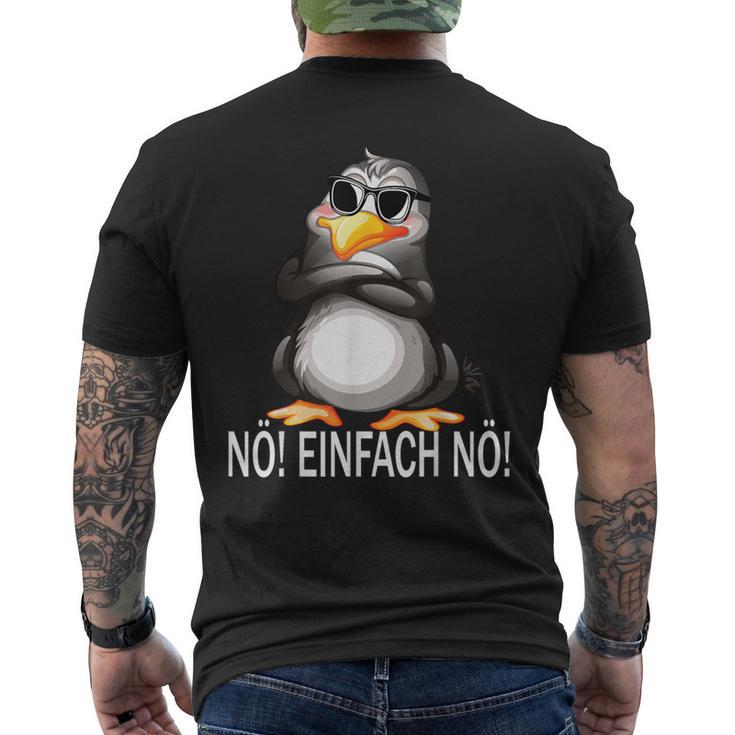 With Cute Penguin Bevor Du Fragst Nein Nö T-Shirt mit Rückendruck