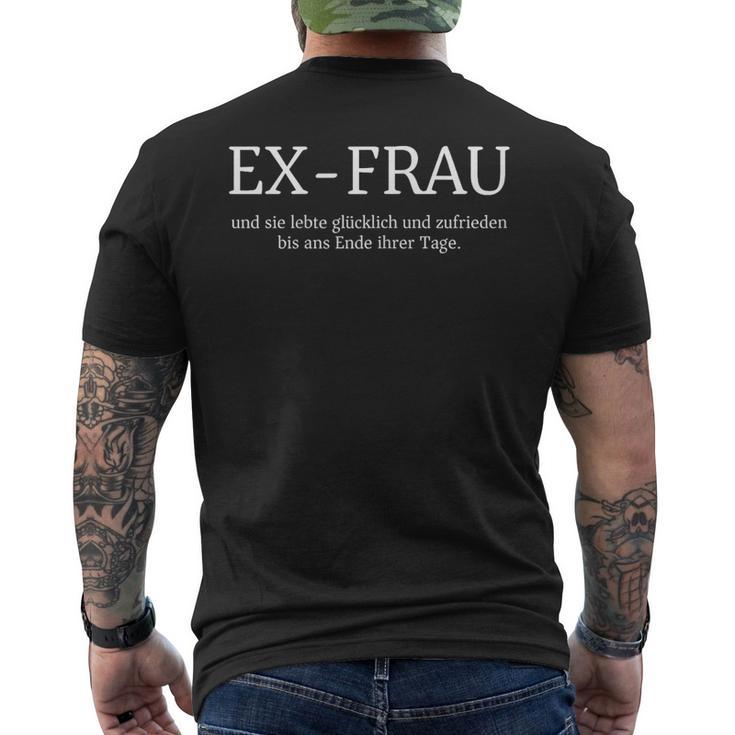 Ex Frau Scheidungs Outfit Separation Divorced T-Shirt mit Rückendruck