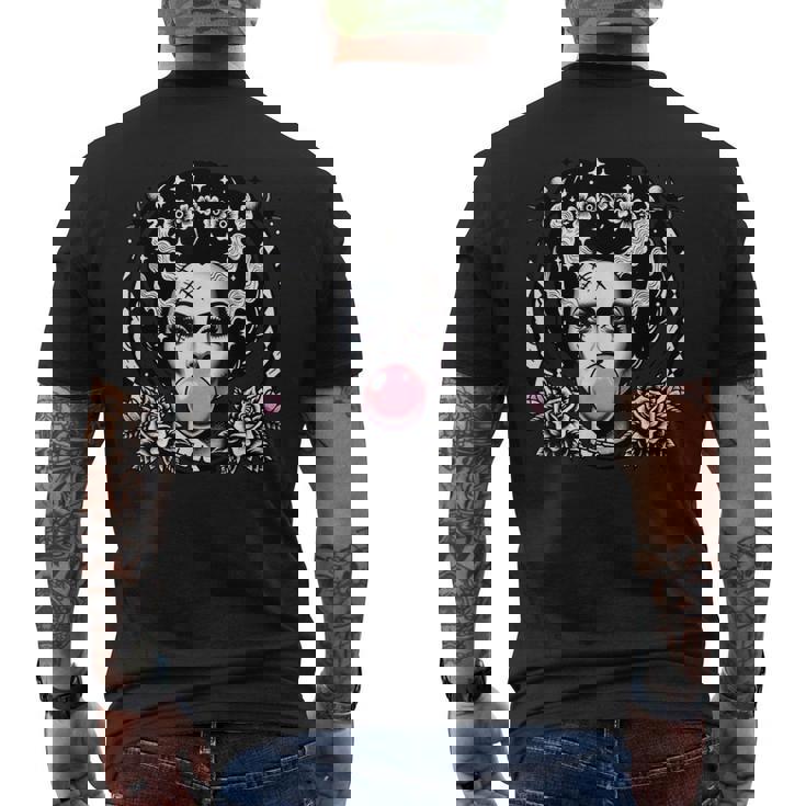 Frankenstein Monster And Bride Bubble Gum Halloween Men's T-shirt Back Print
