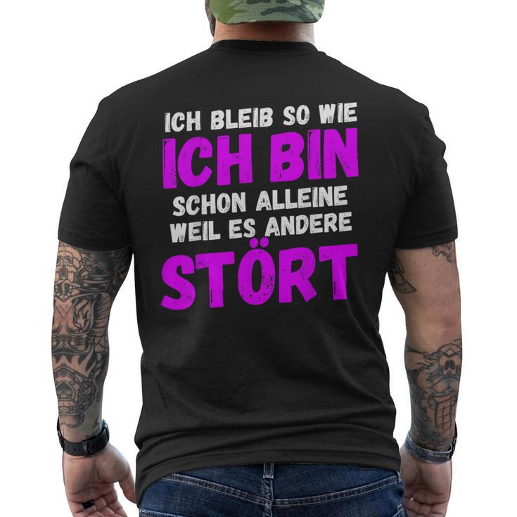 Ich Bleibe So Wie Ich Bin T-Shirt mit Rückendruck