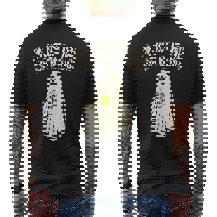 I'm Just Here For The Boos Halloween Costumes Ghost Men's T-shirt Back Print