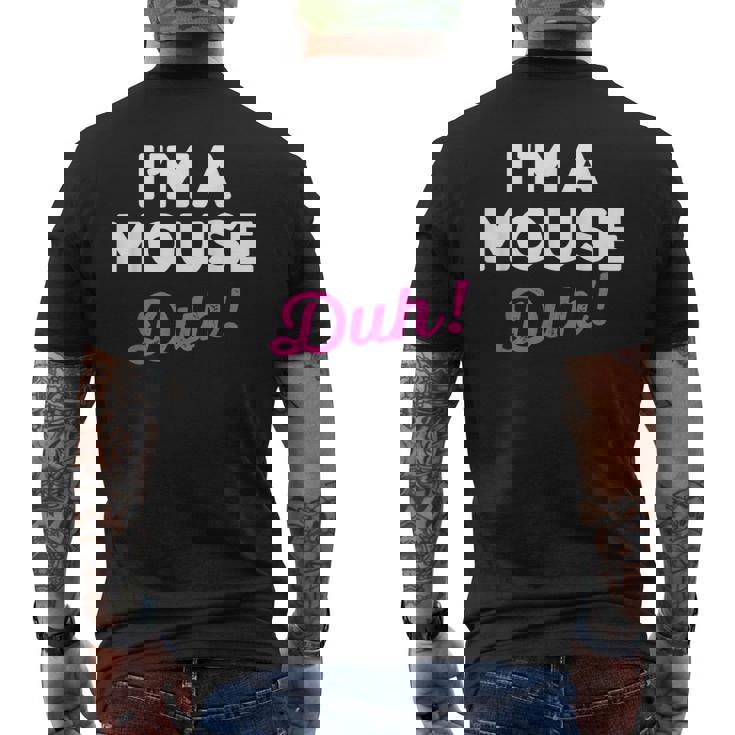 Lazy Easy Im A Mouse Costume For Diy Halloween Party Men's T-shirt Back Print