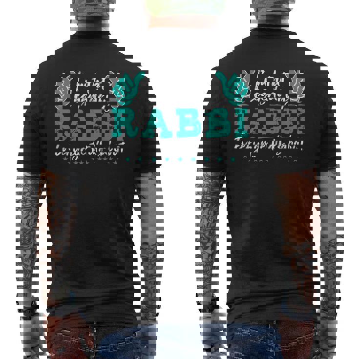 Profession Quote Legendary Rabbi T-shirt da uomo con stampa posteriore