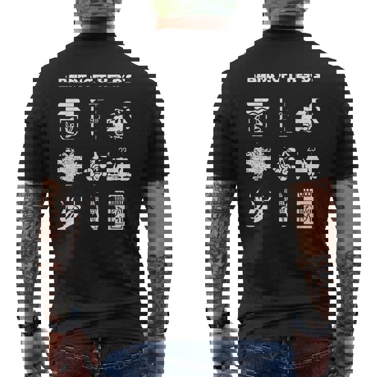 Retro Popular Music Bands Of The 90S Rock Pop Culture Men's T-shirt Back Print