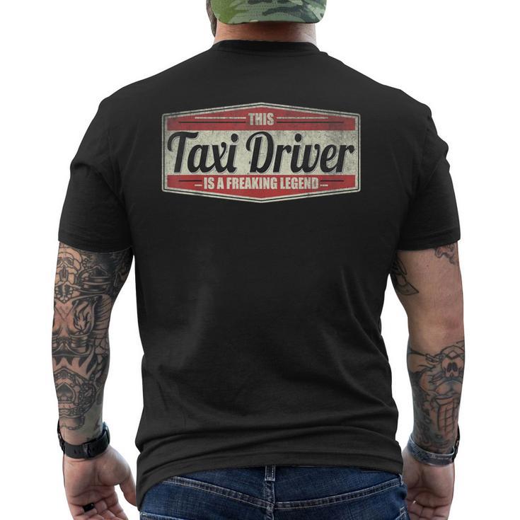 Sayingintage Taxi Driver T-Shirt mit Rückendruck