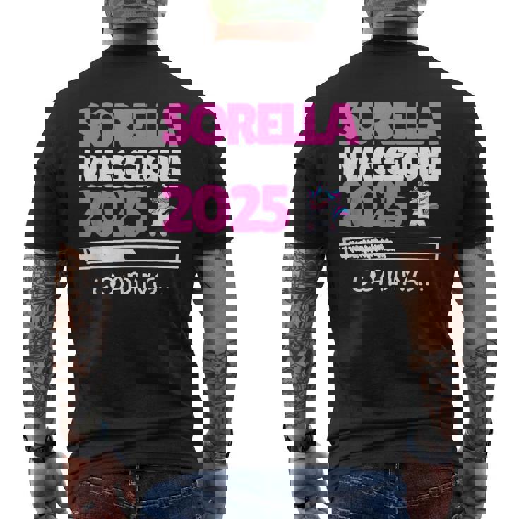 Futura Sorella Maggiore 2025 Regalo Bambina Attesa Sorellina T-shirt da uomo con stampa posteriore