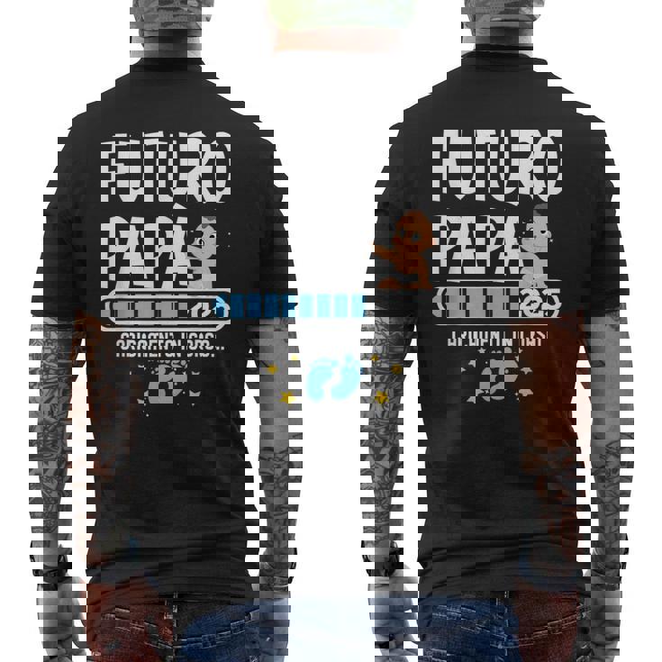Futuro Papà 2025 Loading Regali Divertente Per Papa Padre T-shirt da uomo con stampa posteriore