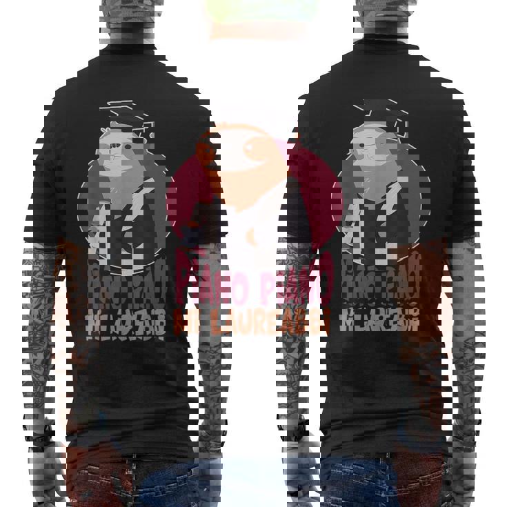Gadget Per Scherzo Di Laurea Piano Piano Laureabbi Bradipo T-shirt da uomo con stampa posteriore