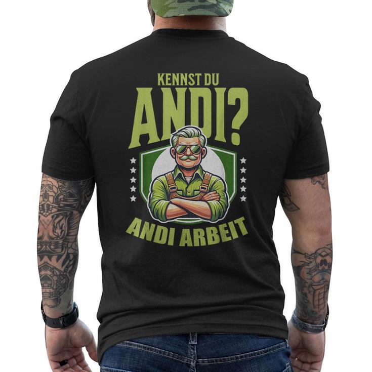 Gardener Farmer Kennst Du Andi Andi Work Sayings T-Shirt mit Rückendruck