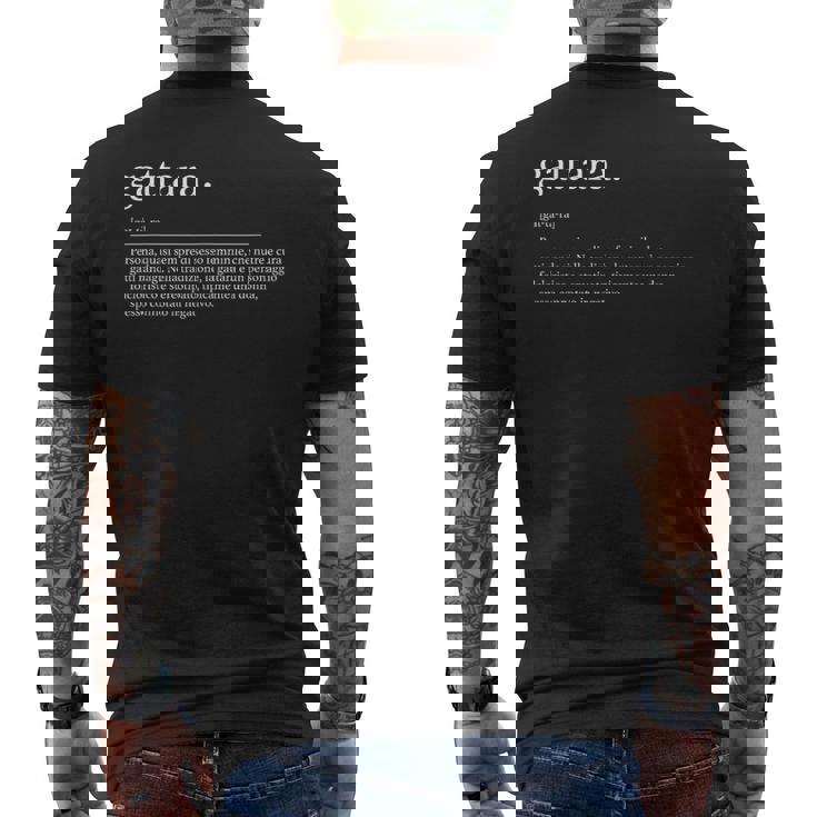 Gattara Divertente Lemma Amanti Dei Gatti T-shirt da uomo con stampa posteriore