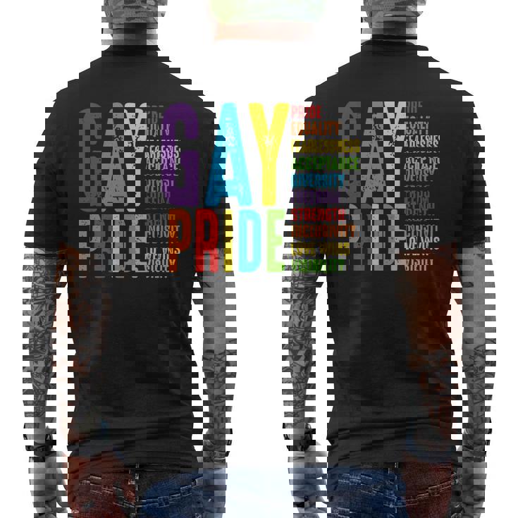 Gay Pride Equality Pride Fearless Freedom Human Rights LGBT Premium Men's Back Print T-Shirt