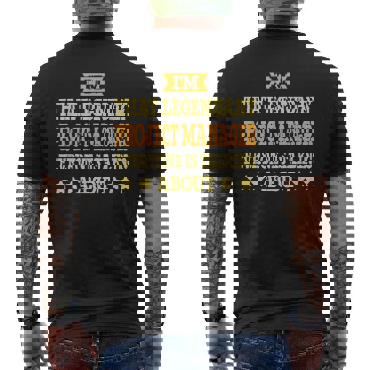 Gerente De Proyecto Título De Trabajo Empleado Project Manager Camiseta Hombre Estampado Espalda