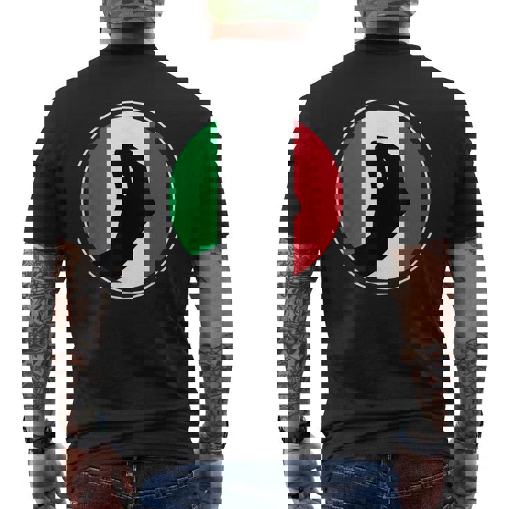 Gesticulación De La Bandera Italiana Italiana Raíces Italianas Y Patrimonio Camiseta Hombre Estampado Espalda