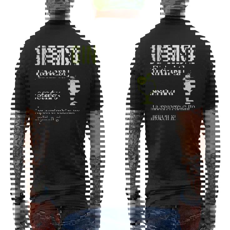 Gin Accessori Gin Love Tonic Divertenti Alcol Gin T-shirt da uomo con stampa posteriore