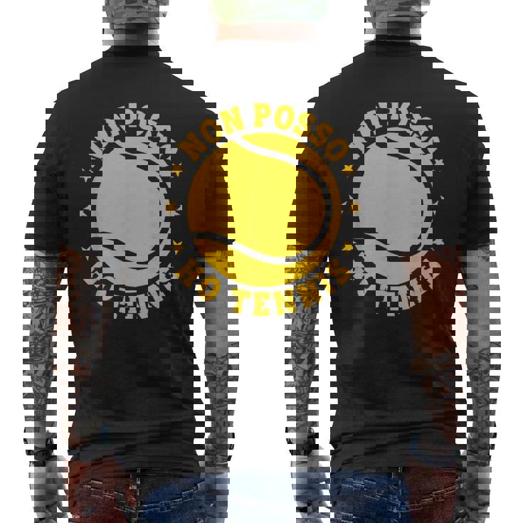 Giocatori Di Tennis Non Posso Ho Tennis T-shirt da uomo con stampa posteriore