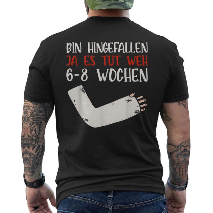 Gips Armbbruch erlag Gute Besserung S T-Shirt mit Rückendruck