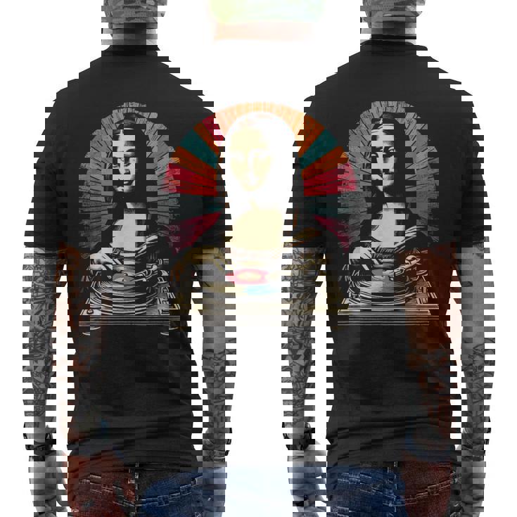 Giradischi Per Dj Mona Lisa Divertente Amante Della Musica Da Djintage T-shirt da uomo con stampa posteriore