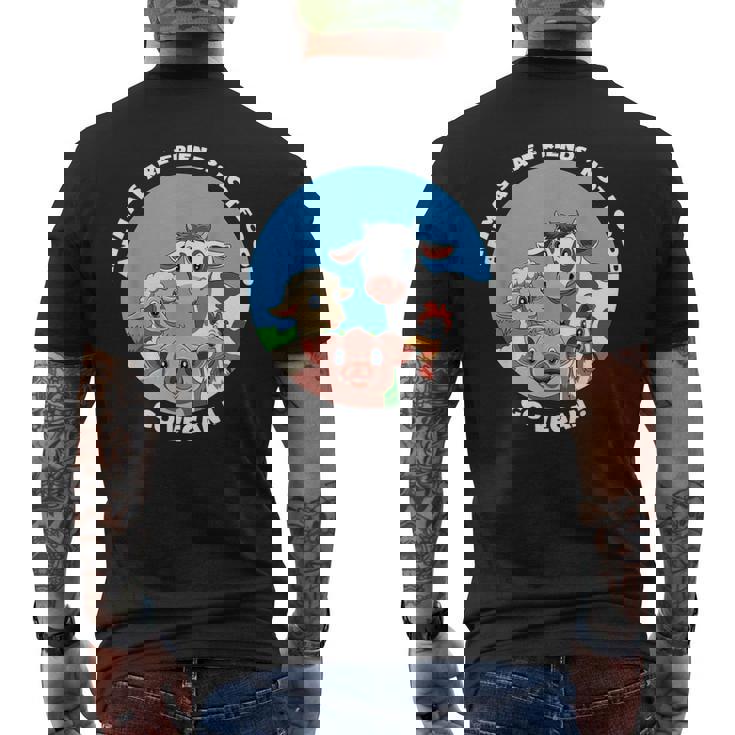 Gli Animali Sono Amici Non Ciboeganoegetariano T-shirt da uomo con stampa posteriore
