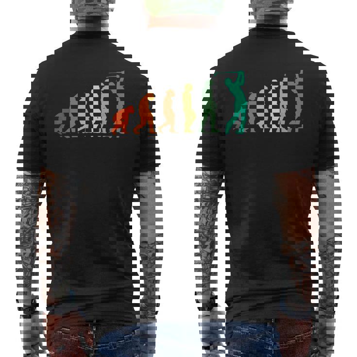 Golf Human Evolution Golfers Golf Players Golfing Apparel Men's T-shirt Back Print